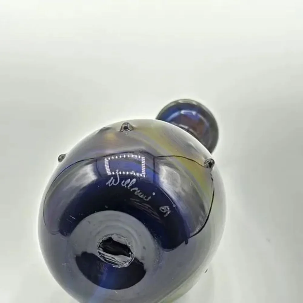 Beautiful Hand Blown Art Vase Signed And Dated 81'
